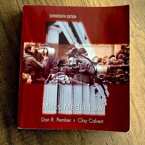 Mass Media Law Paperback Book by: Don R. Pember and Clay Calvert